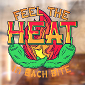 Voel het warmtegenerrestaurant Chili Peppers Raamsticker (Vel 2)