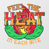 Voel het warmtegenerrestaurant Chili Peppers Raamsticker (Vel)