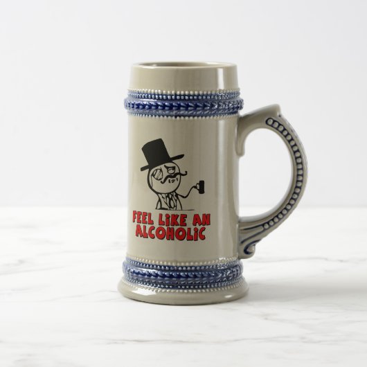 Voel je als een Alcoholic MEME Beer Stein Bierpul (Rechts)