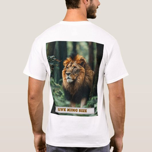 Voel je als King Lion Embossed T-shirt (Achterkant)