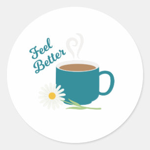 Voel je beter ronde sticker