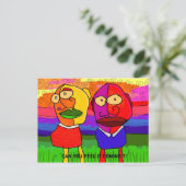 "Voel je dat het komt!" Briefkaart (Staand voorkant)