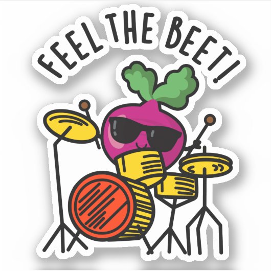 Voel je de biet Funny Veggie Pun Sticker (Voorkant)