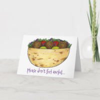 Voel je geen kwaad Falafel Funny Snel Kaart