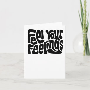 Voel je gevoelens Word Art Sticker 1 Kaart