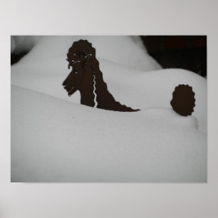 Voel je je begraven? Poettering in sneeuw Poster