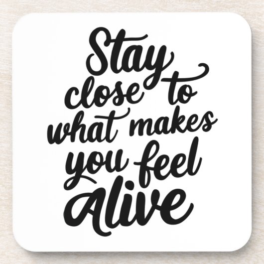 Voel je levend Onderzetter (Voorkant)