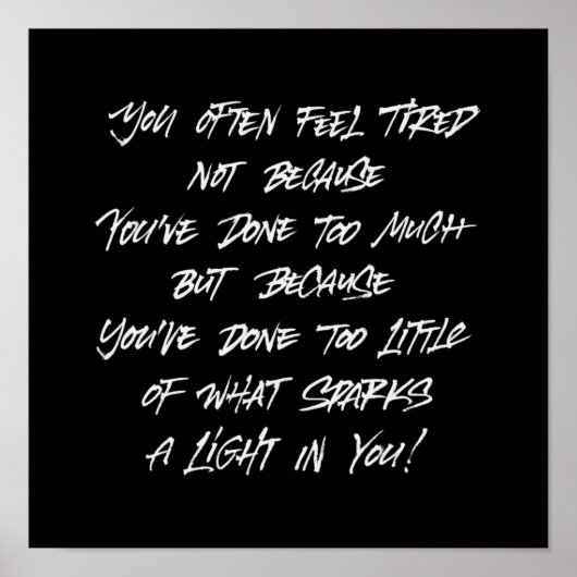 Voel je moe poster (Voorkant)