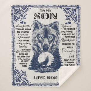 Voel je nooit zo...tegen mijn zoon... sherpa deken