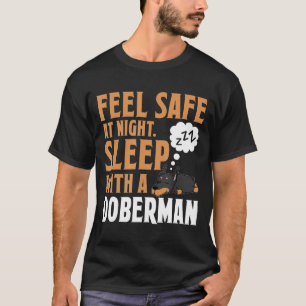 Voel je 's nachts veilig met een doberman-hond t-shirt