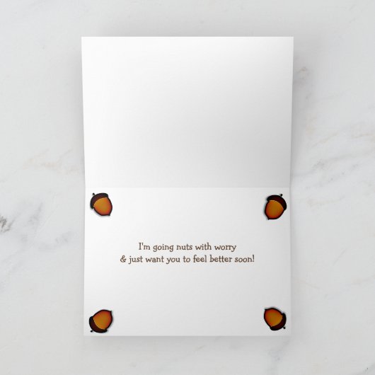 Voel je snel beter Grappige Slaapdronken Eekhoorn Kaart (Binnen)