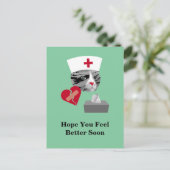 Voel je snel beter in de zure kat briefkaart (Staand voorkant)