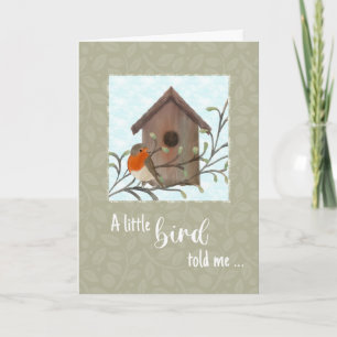Voel je snel beter kleine vogel en vogelhuisje  kaart