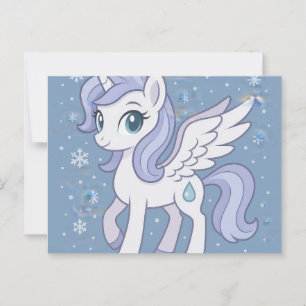 Voel je snel beter - Schattigee vliegende Pony wor Briefkaart