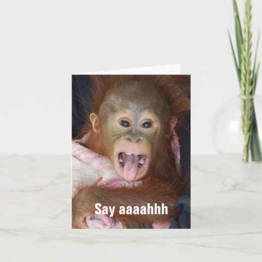 Voel je snel beter, zeg Aaahh Kaart (Voorkant)