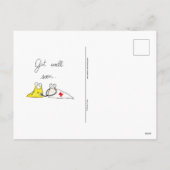 Voel je traag? Kom snel goed, briefkaart. Feestdagenkaart (Achterkant)