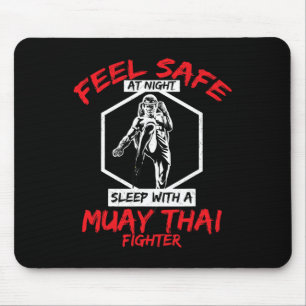 Voel je veilig met een Muay Thai-vechter Kickbokse Muismat