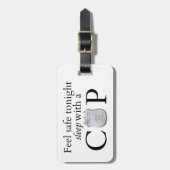 Voel je veilig vanavond. bagagelabel (Voorkant verticaal)