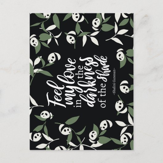 Voel mijn liefde in de duisternis van de schaduw B Briefkaart (Voorkant)