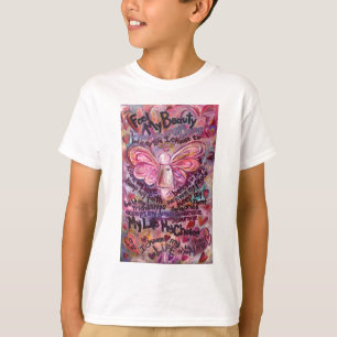 Voel mijn schoonheidsroze kankerengel t-shirt