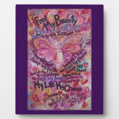 Voel mijn schoonheidsroze kankerverwekkende engel  fotoplaat (Voorkant)