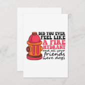 Voelde je je ooit als brandkraan brandweerlieden c bedankkaart (Voorkant / Achterkant)