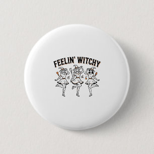 Voelend Hekserig Retro Halloween Heksen Ronde Button 5,7 Cm