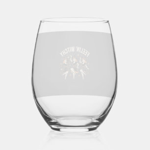 Voelende Heks Halloween Heksendans Wijnglas Zonder Voet