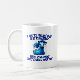 Voeling blauw, paard koffiemok