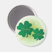 Voeling echt 🍀 Lucky St. Patrick Day Clover Magneet (Voorkant / Achterkant)