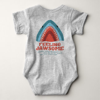 Voeling met Jawsome Shark Funny Summer Puns Baby B Romper
