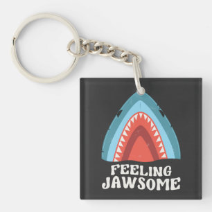 Voeling met Jawsome Shark Funny Summer Puns Sleutelhanger
