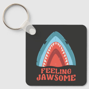 Voeling met Jawsome Shark Funny Summer Puns Sleutelhanger