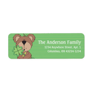 Voeling van het Ierse bruine Beer 3 St. Patrick's  Etiket