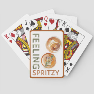 Voeling van Spritzy Oranje Cocktail Pokerkaarten