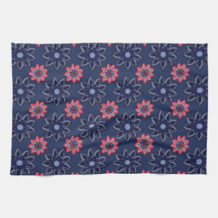 Voelt als bloemen met polka stippen in rood en die theedoek