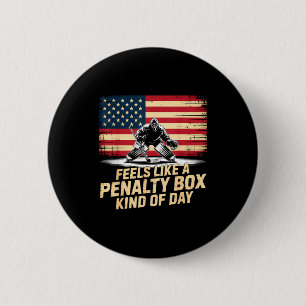 Voelt als een strafbank soort dag Funny Hockey Ronde Button 5,7 Cm