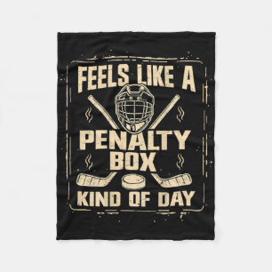 Voelt Als Een Strafbankje Soort Dag Grappig Hockey Fleece Deken