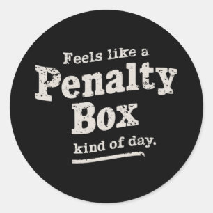 Voelt als een strafhok dag hockeyspeler ronde sticker