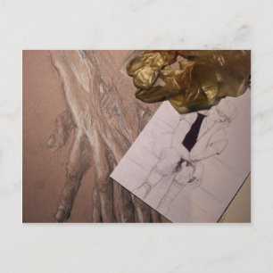 Voelt als rare Tekeningen iets goud briefkaart