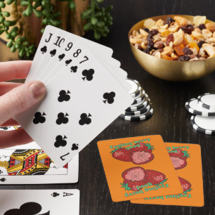 VOELT BERRY GOED grappige aardbei fruit Pokerkaarten