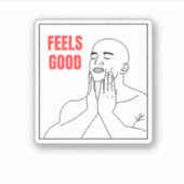Voelt goed meme sticker (Voorkant)
