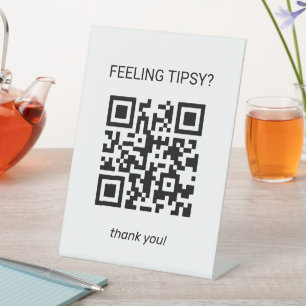 Voelt u zich kippig? Grappige QR-code tip je barte Reclamebord Met Voetstuk