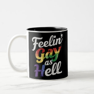 Voelt zich Gay Als Hel LGBT Pride  Tweekleurige Koffiemok
