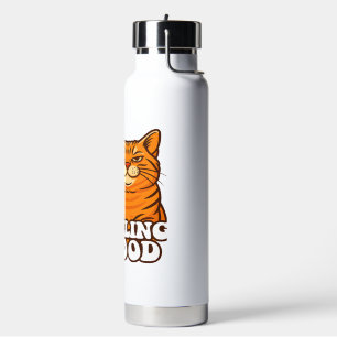 Voelt zich goed Koele Kat Waterfles