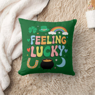Voelt zich Lucky St. Patricks Day Charme Ierse Sha Kussen