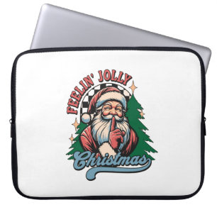 Voelt zich vrolijk Kerstman Laptop Sleeve