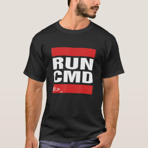 Voer CMD Computer Programming Coder Tech Geeky uit T-shirt