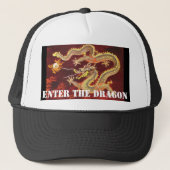 Voer de Dragon Chinese Dragon Baseball Hat in Trucker Pet (Voorkant)