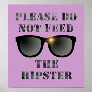Voer de hipsterposter poster